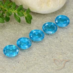 Gemme di Apatite Blu naturale da 1.89 ct, Ovale, VS