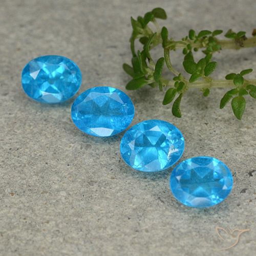 1.49ctw Naturale Azzurro Apatite, Ovale, VS