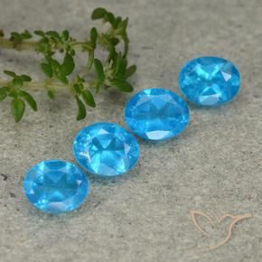 Gemme di Apatite Azzurro naturale da 1.49 ct, Ovale, VS
