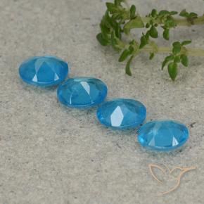 Gemme di Apatite Blu Acqua Profondo naturale da 1.32 ct, Ovale, VS