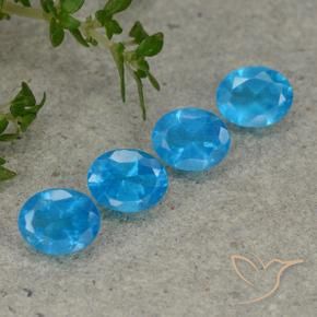 Gemme di Apatite Azzurro naturale da 1.57 ct, Ovale, VS