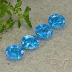 Gemme di Apatite Blu naturale da 1.39 ct, Ovale, VS