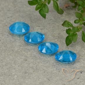 Gemme di Apatite Blu naturale da 1.24 ct, Ovale, VS
