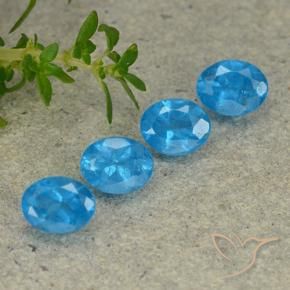 Gemme di Apatite Blu naturale da 1.44 ct, Ovale, VS