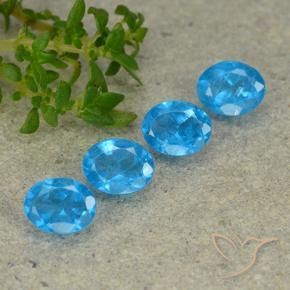 Gemme di Apatite Blu naturale da 1.38 ct, Ovale, VS