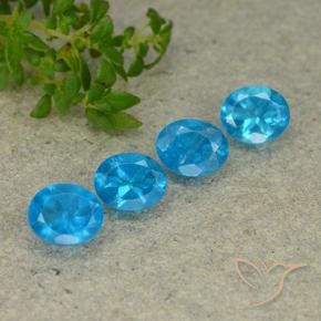 Gemme di Apatite Blu naturale da 1.70 ct, Ovale, VS