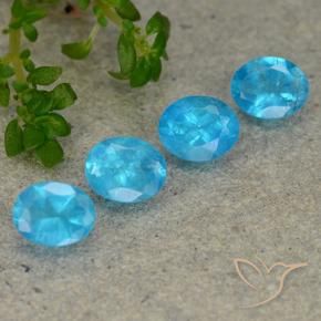 Gemme di Apatite Acqua profonda naturale da 1.65 ct, Ovale, VS