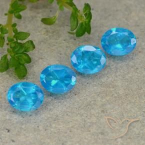 Gemme di Apatite Blu medio naturale da 1.51 ct, Ovale, VS