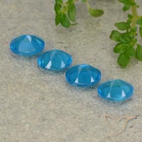 Gemme di Apatite Blu medio naturale da 1.51 ct, Ovale, VS
