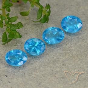Gemme di Apatite Blu naturale da 1.46 ct, Ovale, VS