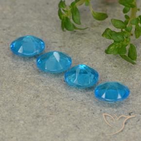 Gemme di Apatite Blu naturale da 1.46 ct, Ovale, VS