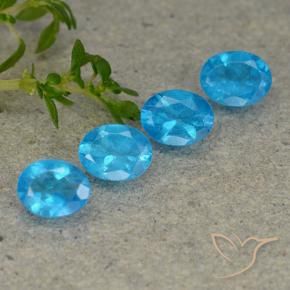 Gemme di Apatite Blu elettrico naturale da 1.40 ct, Ovale, VS