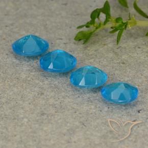 Gemme di Apatite Blu elettrico naturale da 1.40 ct, Ovale, VS