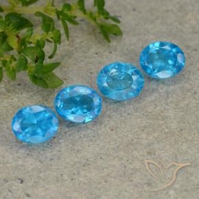 Gemme di Apatite Blu naturale da 1.11 ct, Ovale, VS
