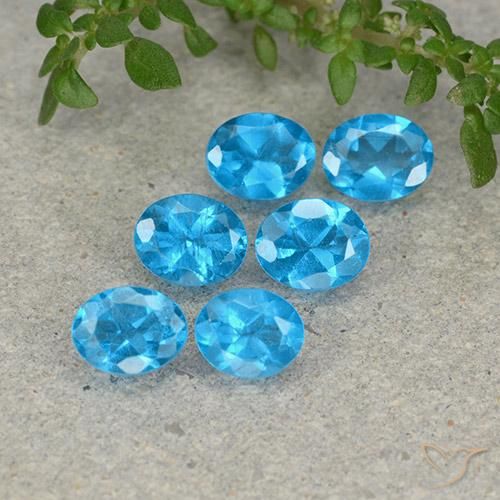 2.17ctw Naturale Azzurro Apatite, Ovale, VS