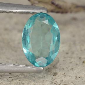 Apatite Blu elettrico naturale da 0.70 ct, Taglio ovale, VVS-VS