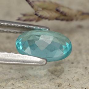 Apatite Blu elettrico naturale da 0.70 ct, Taglio ovale, VVS-VS