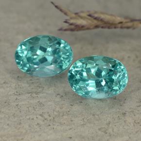 Gemme di Apatite Verde blu naturale da 2.30 ct, Taglio ovale, VVS-VS