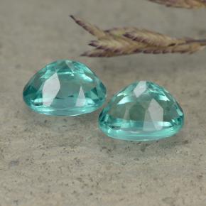 Gemme di Apatite Verde blu naturale da 2.30 ct, Taglio ovale, VVS-VS