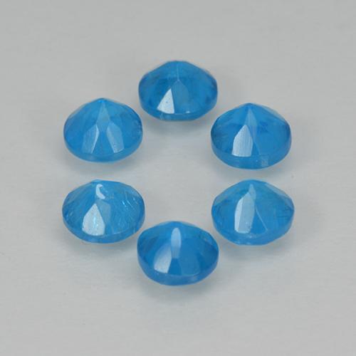 Apatite naturale blu da 1,21 ct, taglio rotondo, VS