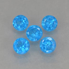 Gemme di Apatite Blu naturale da 0.99 ct, Taglio rotondo, VS