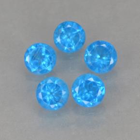 Gemme di Apatite Blu naturale da 0.99 ct, Taglio rotondo, VS