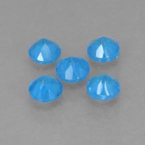 Gemme di Apatite Blu naturale da 0.99 ct, Taglio rotondo, VS