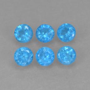 Gemme di Apatite Blu medio naturale da 1.13 ct, Taglio rotondo, VS