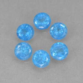 Gemme di Apatite Deep Baby Blue Baby naturale da 1.10 ct, Taglio rotondo, VS