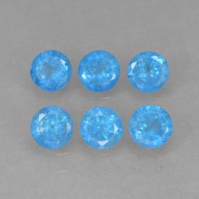 Gemme di Apatite Deep Baby Blue Baby naturale da 1.10 ct, Taglio rotondo, VS