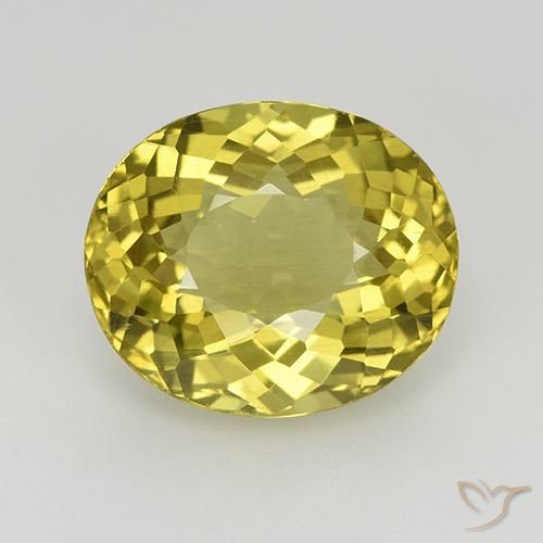 6.18ct Naturale Giallo medio Apatite, Ovale, VS