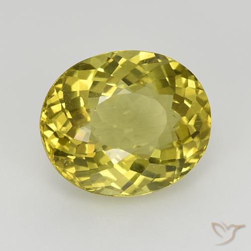 Apatite Giallo medio naturale da 6.18 ct, Ovale, VS