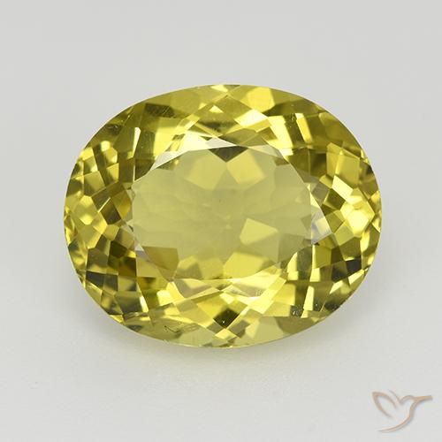 6.26ct Naturale Giallo terroso Apatite, Ovale, VVS-VS
