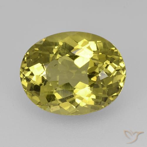 3.98ct Naturale Giallo medio Apatite, Ovale, VS