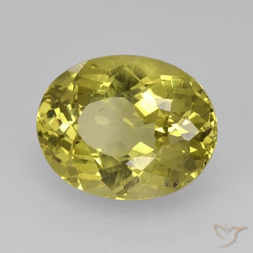 Apatite Giallo medio naturale da 3.98 ct, Ovale, VS