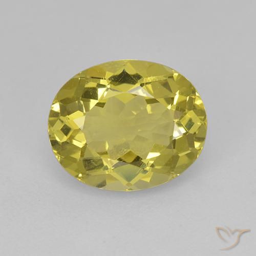 2.37ct Naturale Giallo pallido Apatite, Ovale, VS