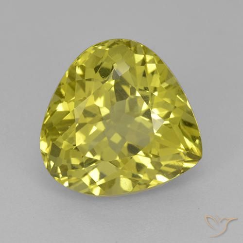 3.73ct Naturale Giallo medio Apatite, Forma a pera, VS