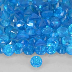 Gemme di Apatite Blu naturale da 0.74 ct, Taglio rotondo, VS