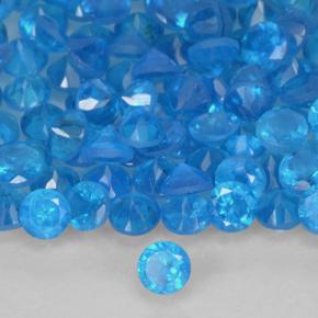 Gemme di Apatite Blu naturale da 0.74 ct, Taglio rotondo, VS