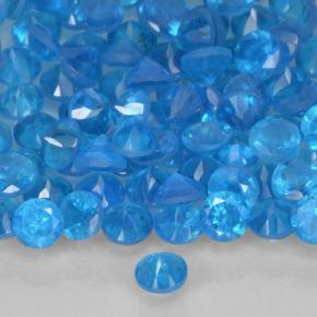 Gemme di Apatite Blu naturale da 0.74 ct, Taglio rotondo, VS