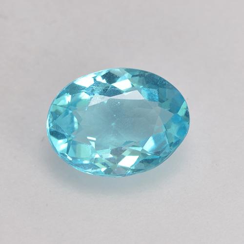 Apatite blu svizzero naturale da 0,67 ct, taglio ovale, VS