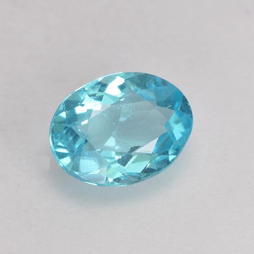 Apatite blu svizzero naturale da 0,67 ct, taglio ovale, VS