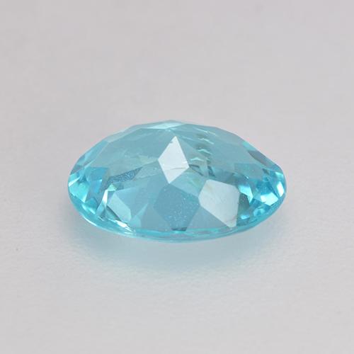 Apatite blu svizzero naturale da 0,67 ct, taglio ovale, VS