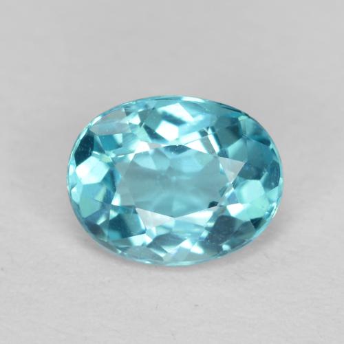 Apatite naturale turchese da 0,48 ct, taglio ovale, VS-SI