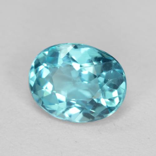 Apatite naturale turchese da 0,48 ct, taglio ovale, VS-SI
