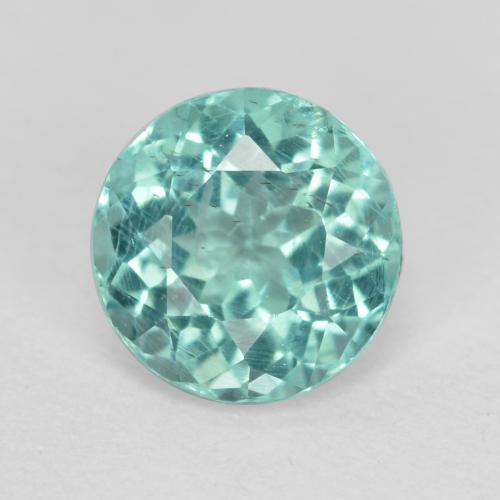 Apatite Blu verde naturale da 0.58 ct, Taglio rotondo, SI