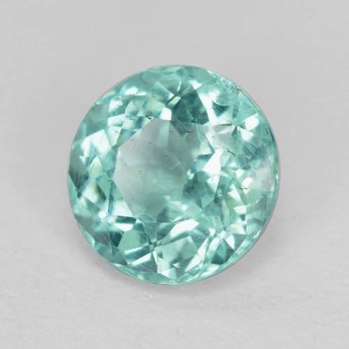 Apatite Blu verde naturale da 0.58 ct, Taglio rotondo, SI