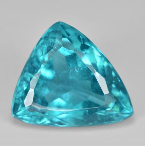 Apatite naturale turchese da 4,81 ct, trillion, SI
