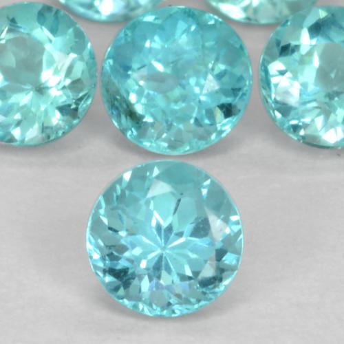 Apatite Blu elettrico naturale da 0.33 ct, Rotondo, VS-SI