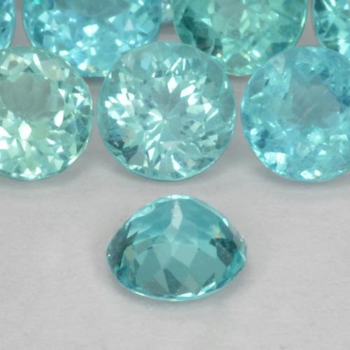 Apatite naturale turchese da 0,45 ct, taglio rotondo, VS-SI